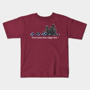 "You're Gonna Need A Bigger Boat" Jaws-Godzilla meme Kids T-Shirt